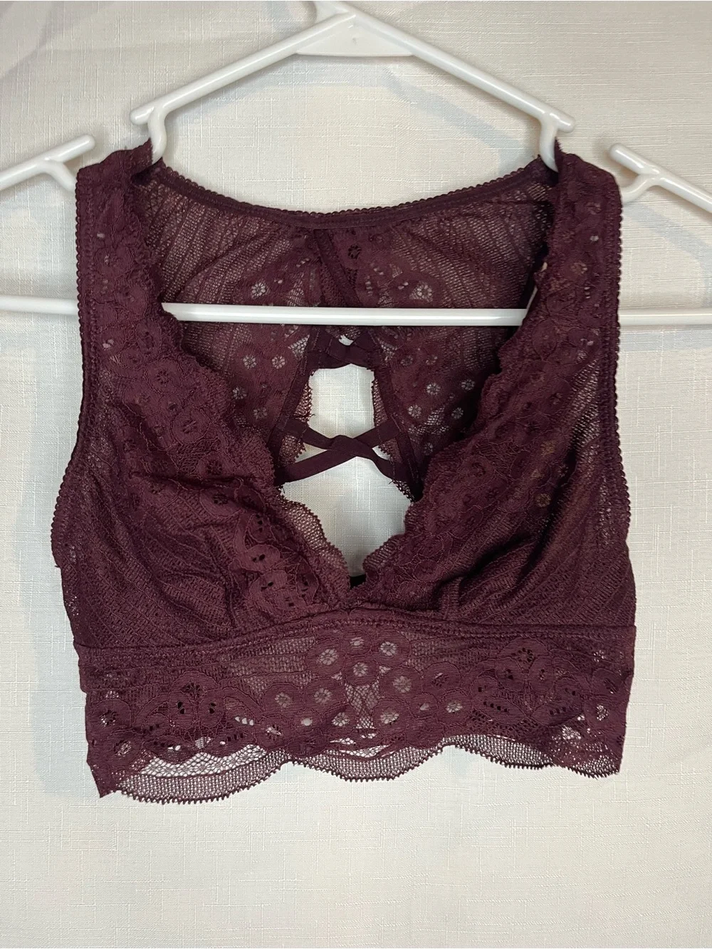 aerie Lace Bralette - Wine